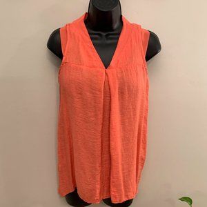 Simply Vera | Coral Pink Sleeveless Top | Small